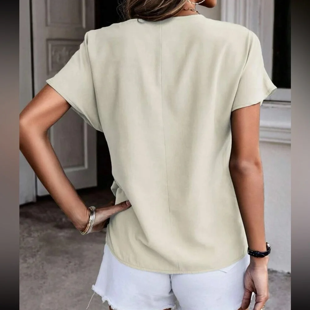 Boho batwing sleeve knot side blouse - Picture 3 of 15
